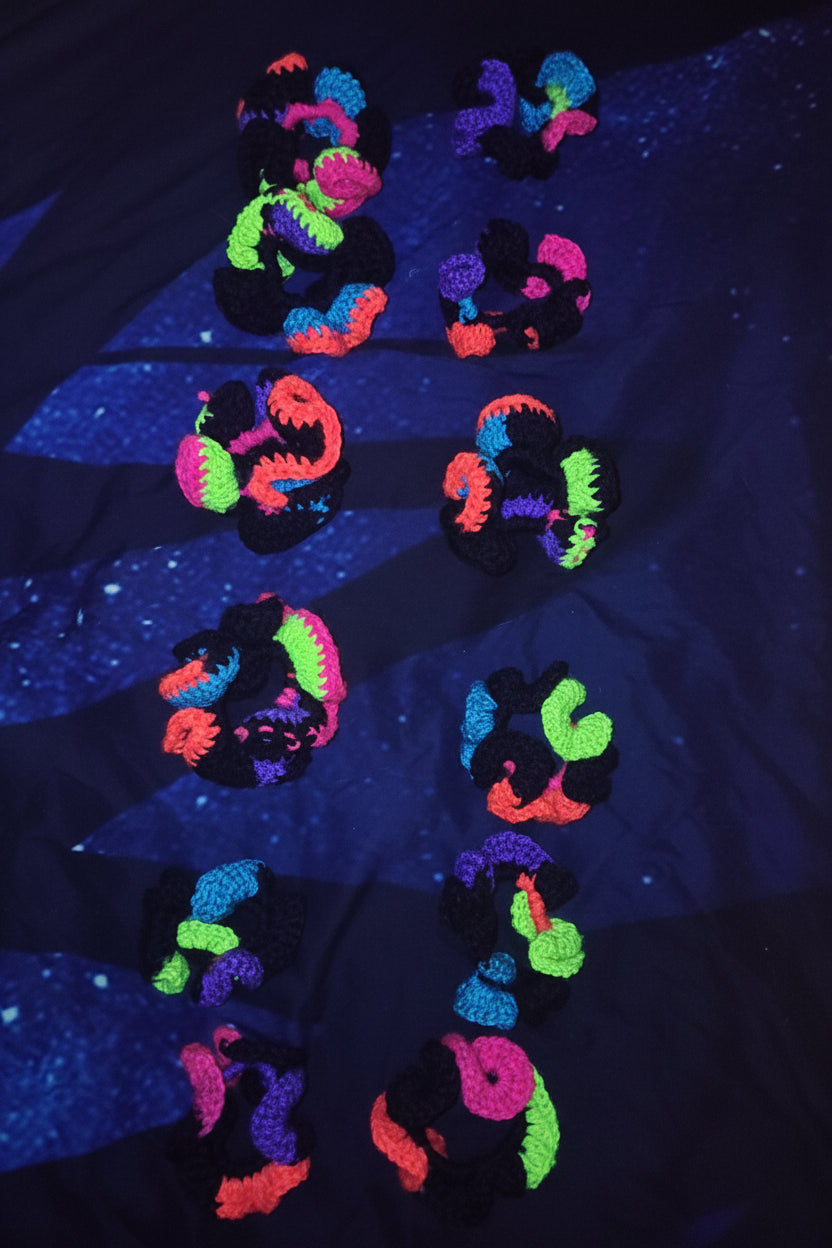 Crocheted scrunchies