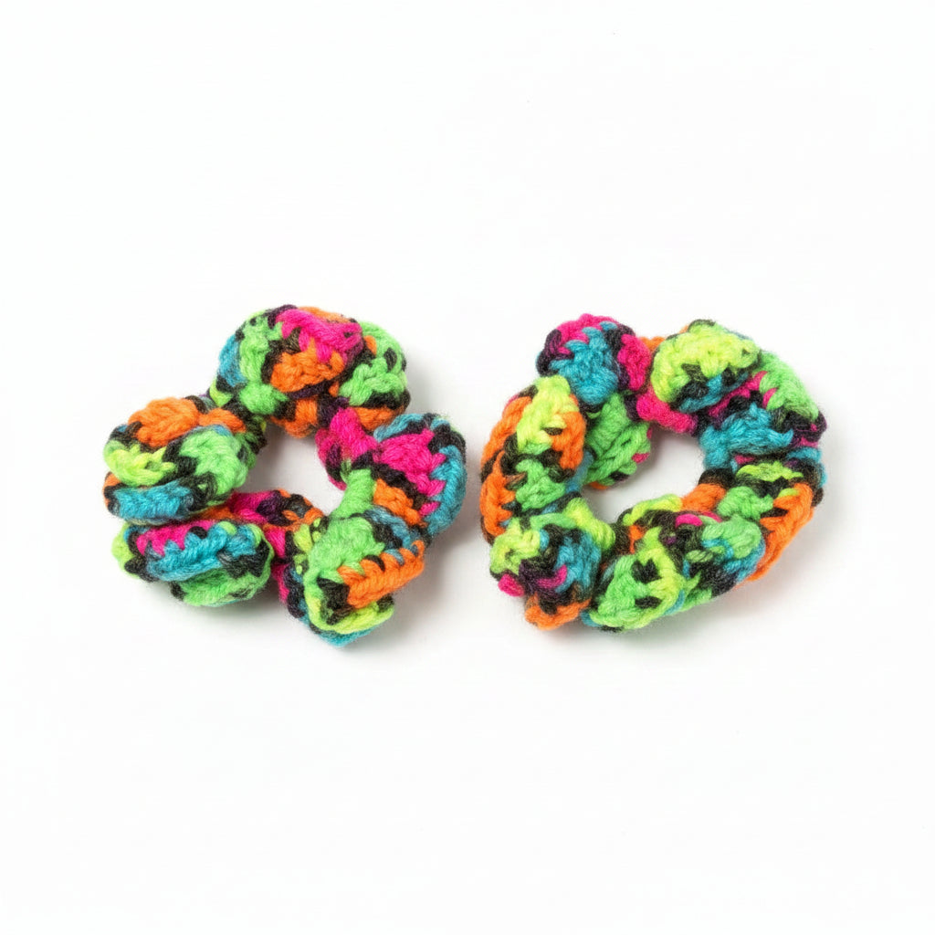 Crocheted scrunchies