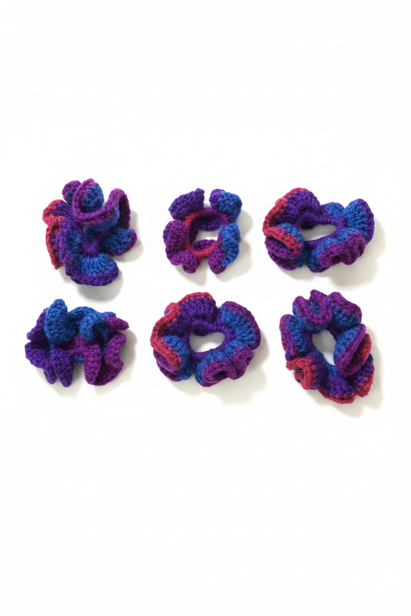 Crocheted scrunchies