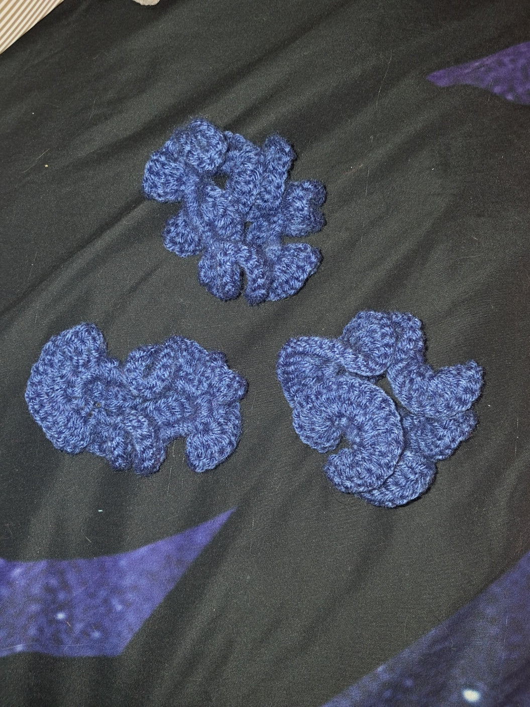 Crocheted scrunchies